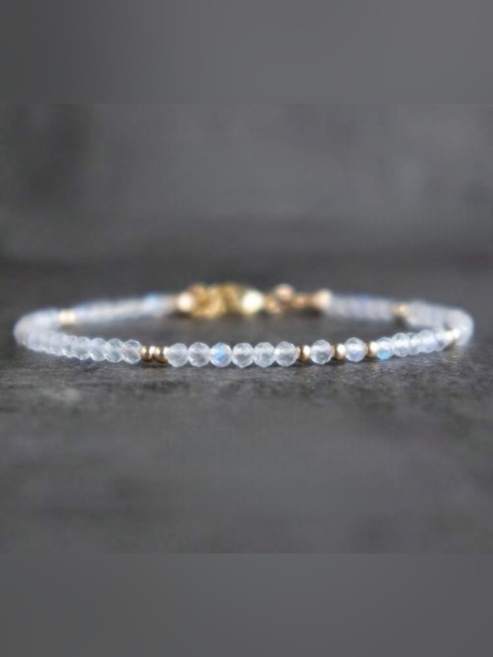 Moonstone Beaded Bracelet #2709